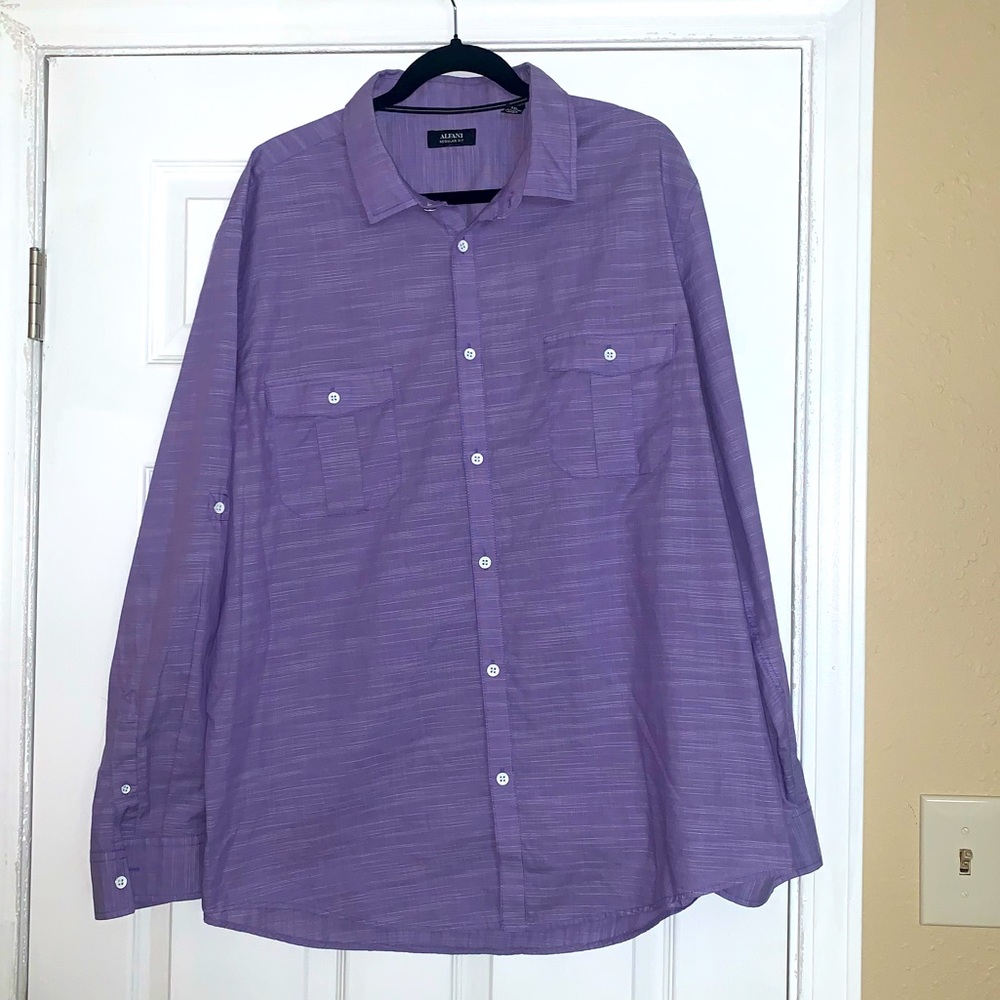 EUC Mens Alfani Regular Fit Long Sleeve Shirt